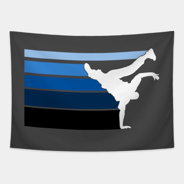 BBOY blue stripes Tapestry by Styleuniversal