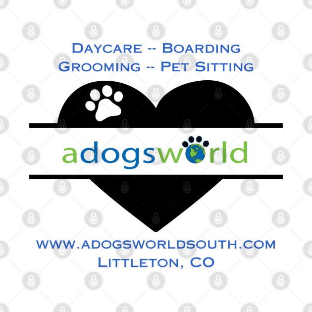 A Dog's World - Heart Logo (Back) - Daycare Boarding Grooming Pet Sitting by A Dog's World