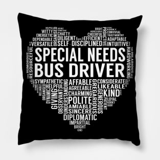 Special Needs Bus Driver Heart Pillow