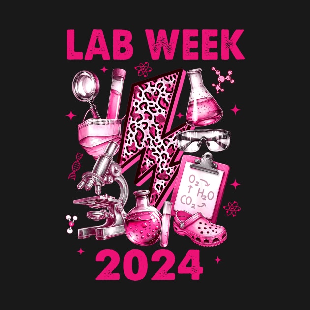 Pink Retro Lab Week 2024, Medical Lab Science, Lab Tech Team by MichaelStores