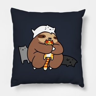 Sloth Love Cats Pillow