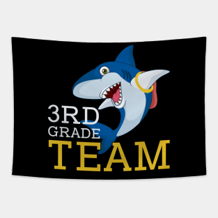 Shark Team 3rd Grade Back To School Teacher Student Tapestry