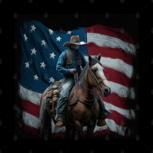 american flag, cowboy by Pattyld