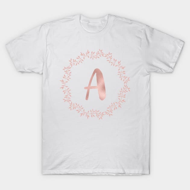 MysticMagpie Rose Gold Monogram A T-Shirt