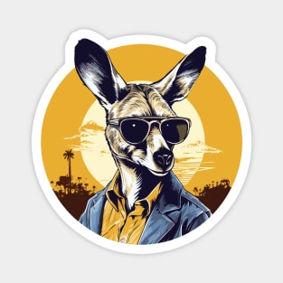 Kangaroo with Sun Glasses Magnet