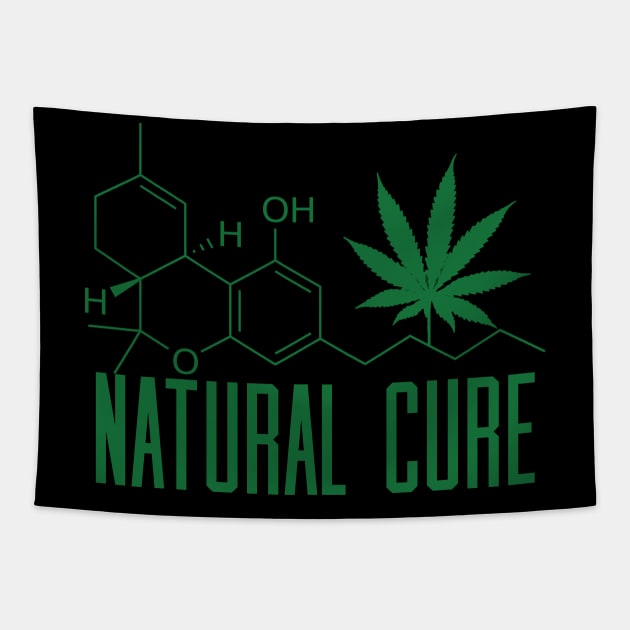 CBD Natural Cure ~ Medical Marijuana Tapestry by EddieBalevo