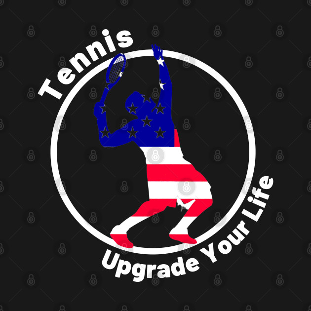 US Open Tennis USA Flag Silhouette by TopTennisMerch
