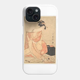 A Woman and a Cat by Kitagawa Utamaro Phone Case