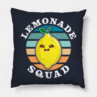 Lemonade Squad - Funny Lemonade Stand Summer Pillow