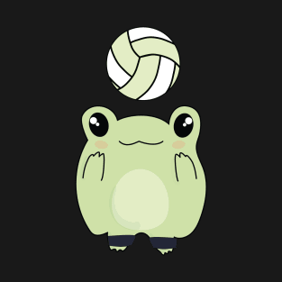 Kawaii Frog Loves Volleyball T-Shirt