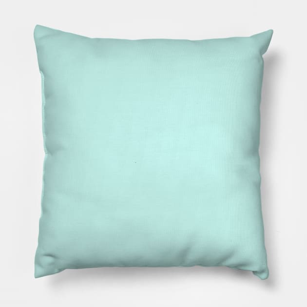 Pastel Aqua Blue Plain Solid Color Pillow by squeakyricardo