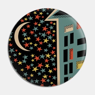 Colorful Night Sky Pin