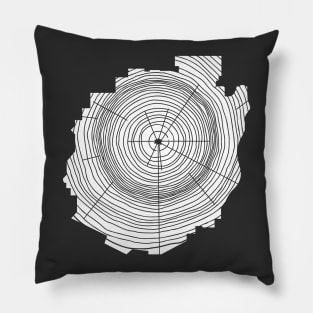 Adirondack Mountains Adirondacks Park Tree Rings Pillow