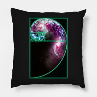 Fibonacci Spiral Galaxy Pillow