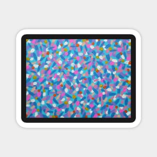 Blue Pastel Abstract Painting Magnet