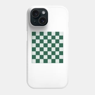 Minimal Checkerboard - Grass Green Phone Case