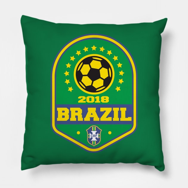Team Brazil WC 2018! Pillow by OffesniveLine