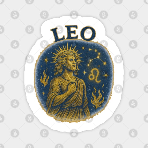Leo Star Sign of the Zodiac Magnet by Stylecombinator