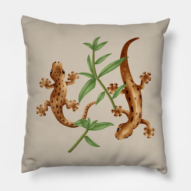 Geckos Pillow by CleanRain3675