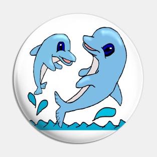 Dolphins Playing Pin