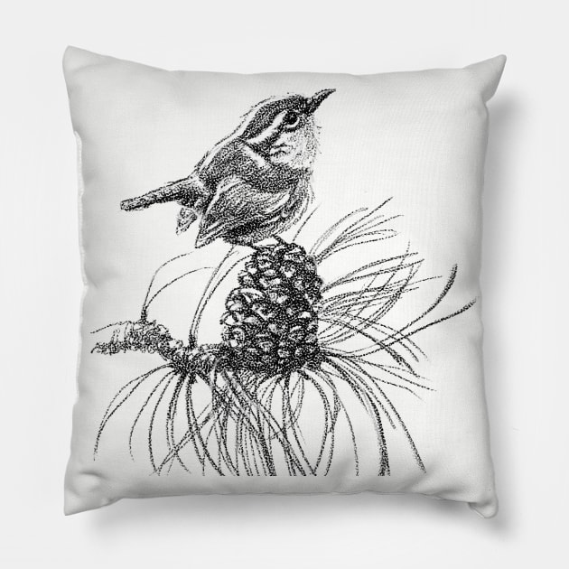 cute little bird 02 Pillow by Artofokan