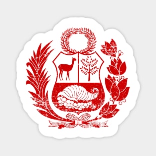 Peru - Coat of arms - Escudo Peruano - Red Magnet