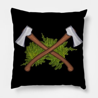 crossing bushcraft axes Pillow