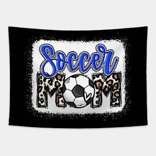 Soccer Mom Blue Leopard Tapestry