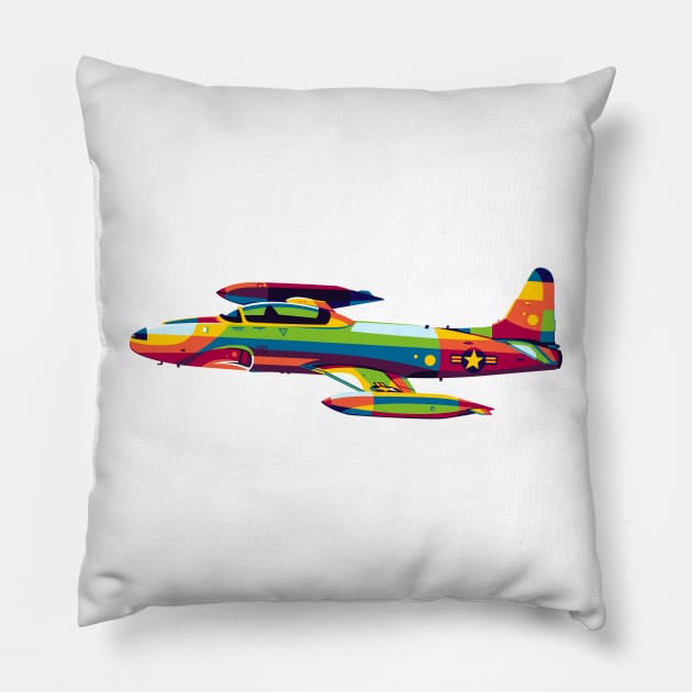 T-33 Shooting Star Pillow by wpaprint