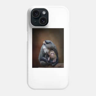 De Brazza's Monkey Babysitting Phone Case