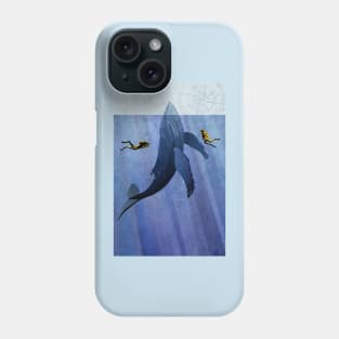 Whale Scuba divers Phone Case