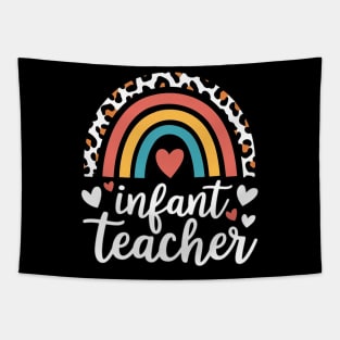 Infant Teacher Leopard Boho Rainbow Appreciation Tapestry