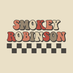 Smokey Robinson Checkered Retro Groovy Style T-Shirt