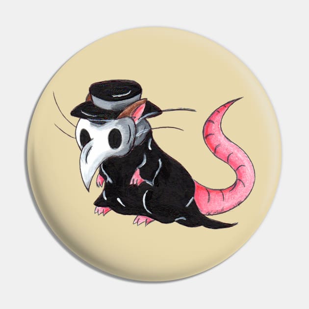 Plague Rat Pin by KristenOKeefeArt