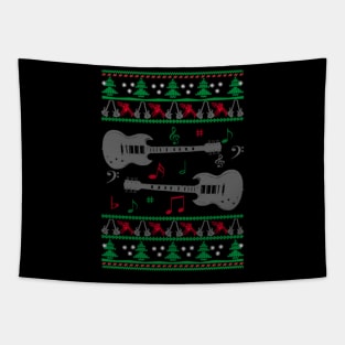 Guitar Music Ugly Christmas Sweater Gifts Tapestry