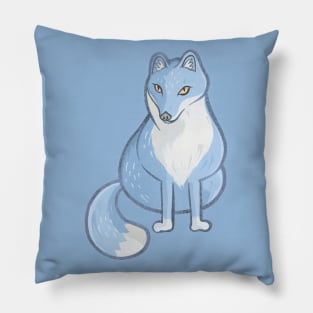 Blue arctic fox Pillow