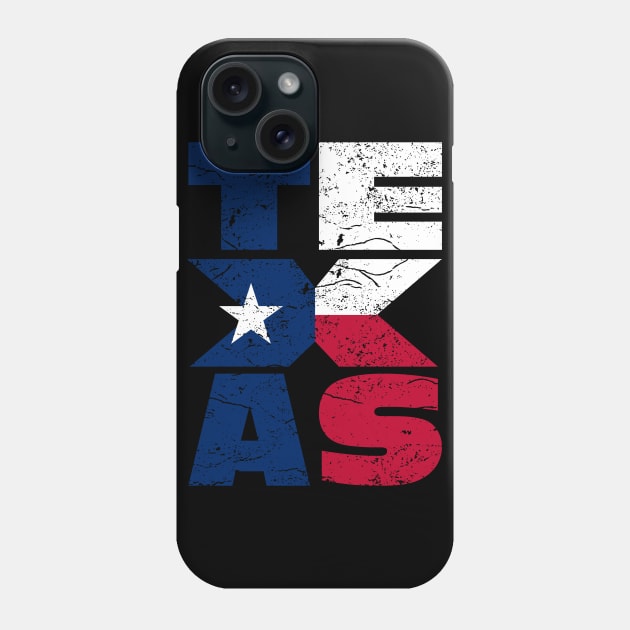 Vintage Texas flag with Star USA Phone Case by RockabillyM