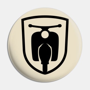 Moped motor scooter emblem (black) Pin