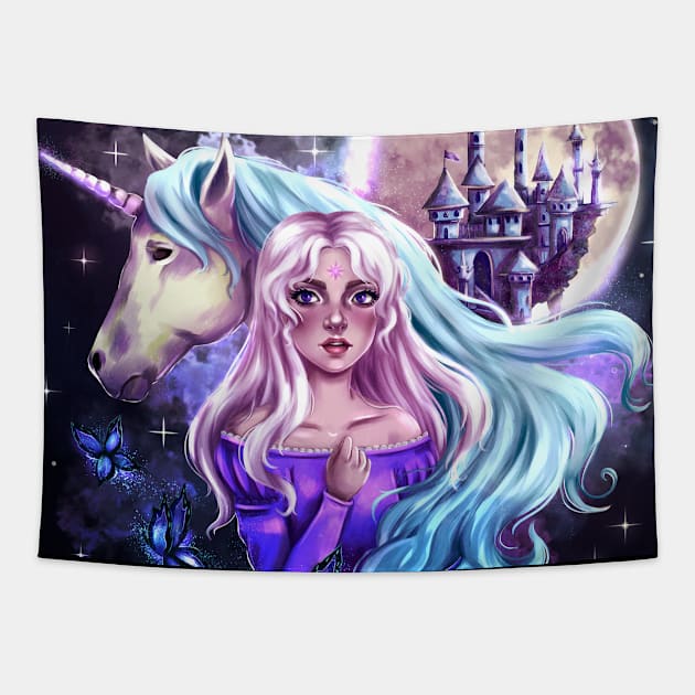 The Last Unicorn Tapestry by blueinjuly