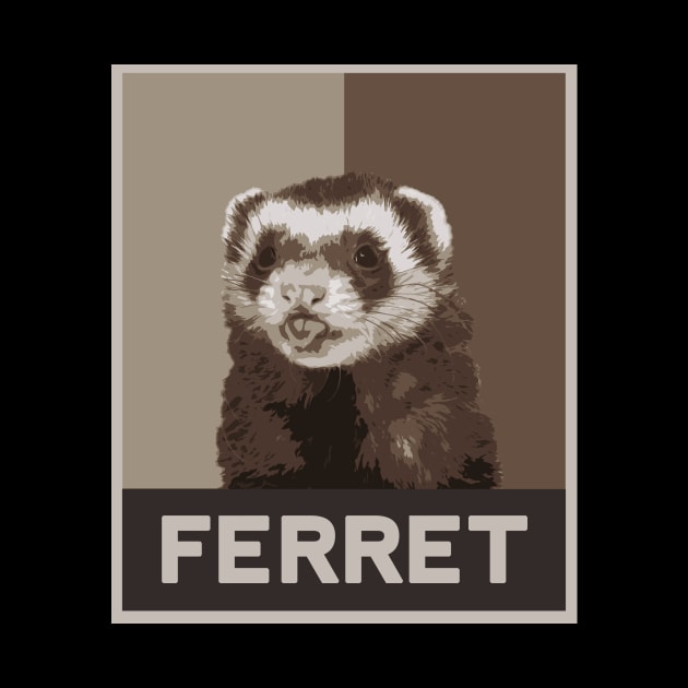 Ferret Pop Art Style by raiseastorm