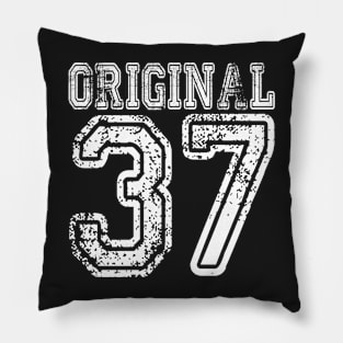 Original 37 2037 1937 T-shirt Birthday Gift Age Year Old Boy Girl Cute Funny Man Woman Jersey Style Pillow