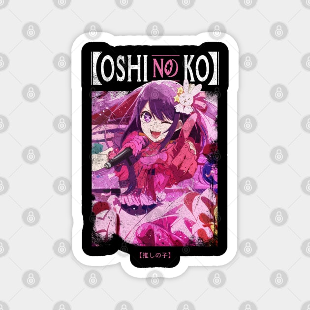 Oshi No Ko manga retro Magnet by Shelter Art Space