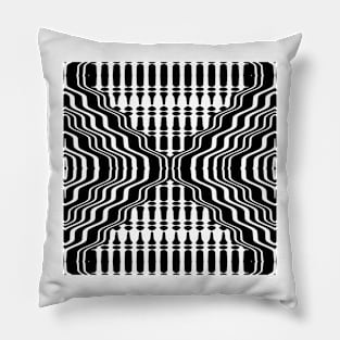 Black White Cathod and Half Diamond Pillow