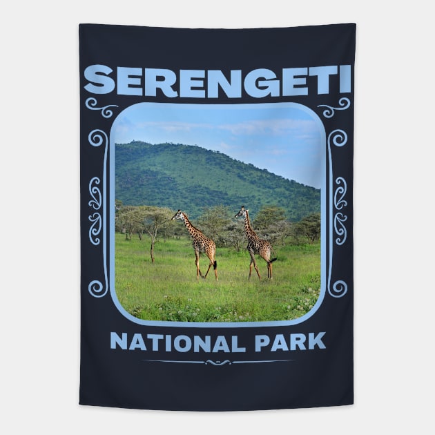 Serengeti National Park Tanzania Tapestry by Souls.Print