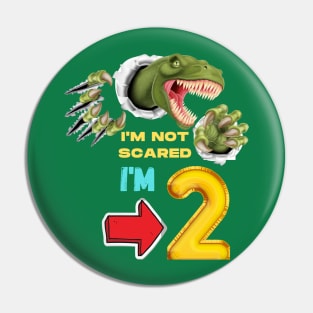 2nd Birthday Dinosaur Pin