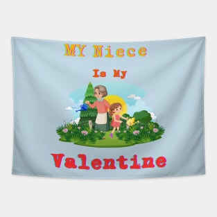 Niece's Joy Tee: Spread Happiness with Your Niece this Valentine's Day Tapestry