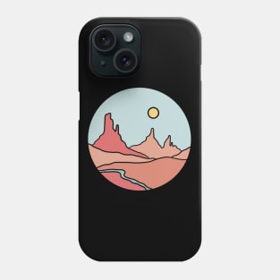 Red Desert Minimal Landscape Phone Case