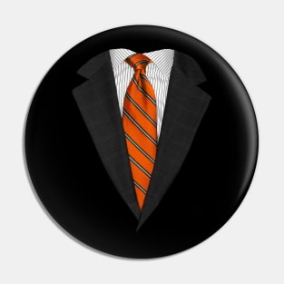 Orange Suit Up! Realistic Suit and Tie Costume For Business Casual Pin