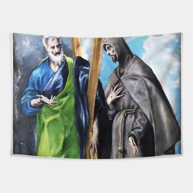St. Andrew and St. Francis by El Greco Tapestry by Classic Art Stall