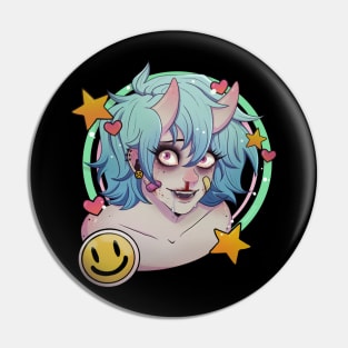 Pastel Party Demon Girl Pin